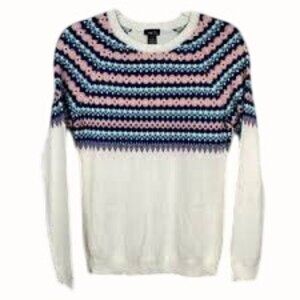 Rue21 Womens 3X Fair Isle Crew Neck Long Sleeve Pullover Multicolor Sweater